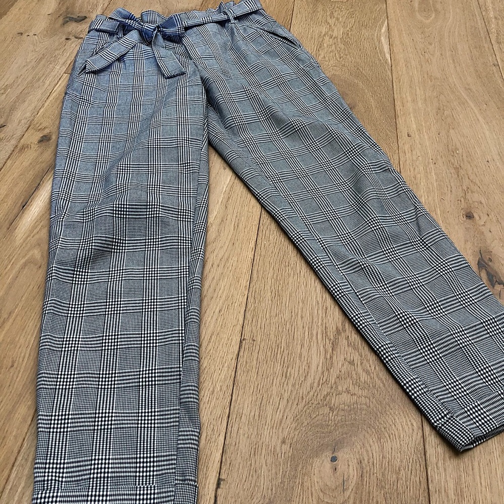 Zara black/white checker trouser
